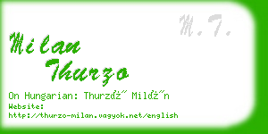 milan thurzo business card